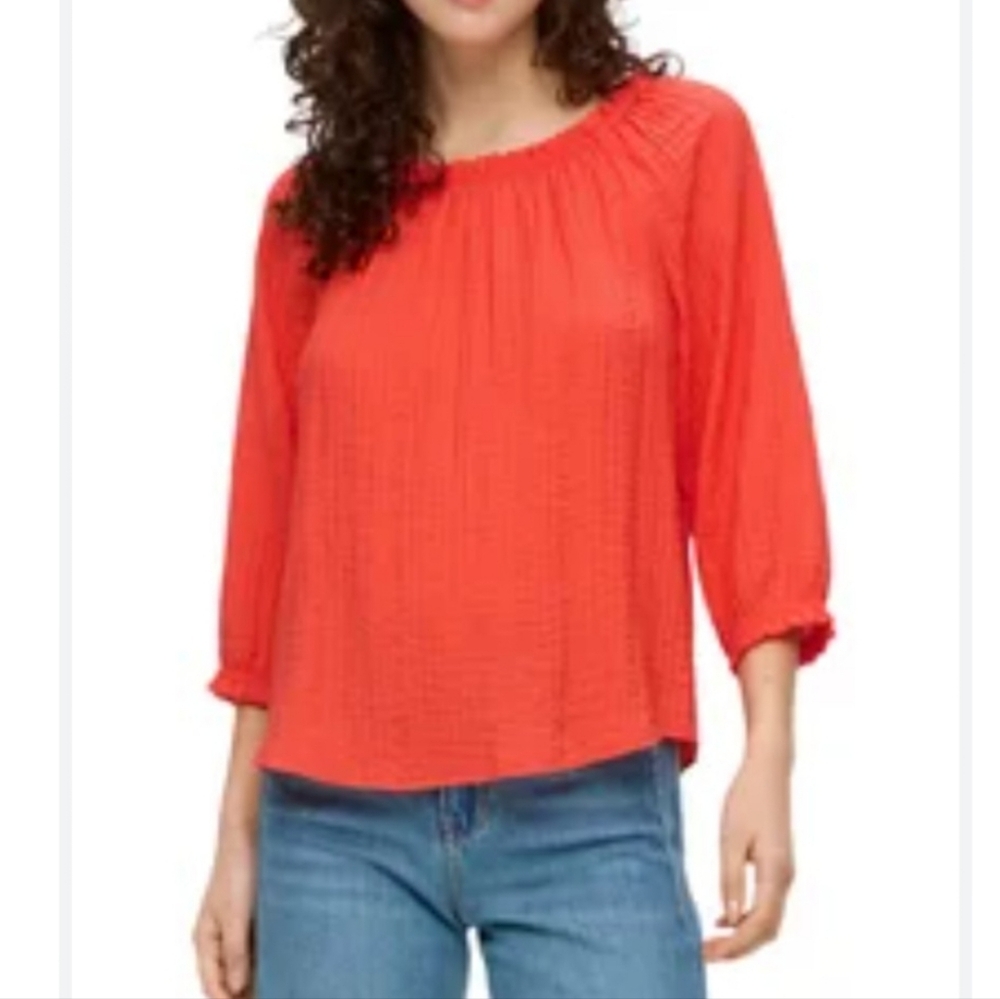😎SALE😎 Universal Thread Vibrant Orange Red Blouse Sz.L